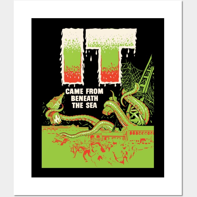 It Came From Beneath the Sea )( Cult Classic Horror Sci Fi Fan Art Wall Art by darklordpug